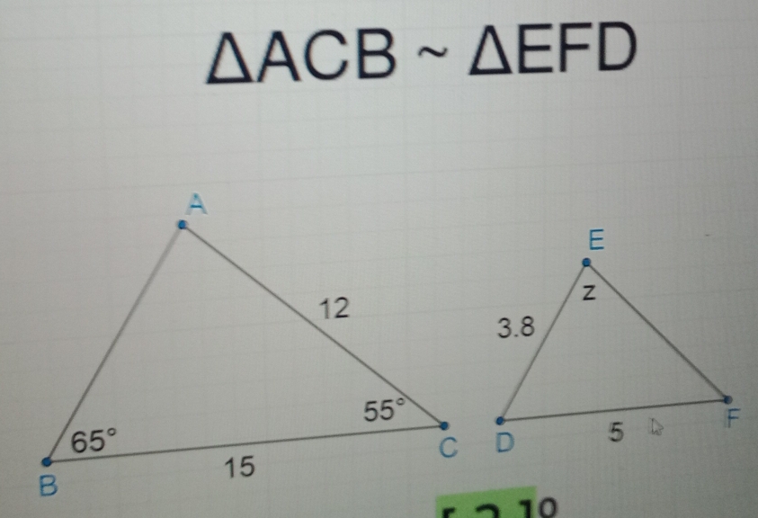 △ ACBsim △ EFD
10