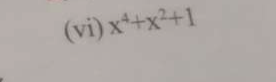 (vi) x^4+x^2+1