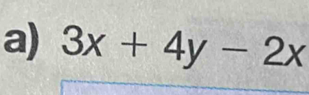 3x+4y-2x