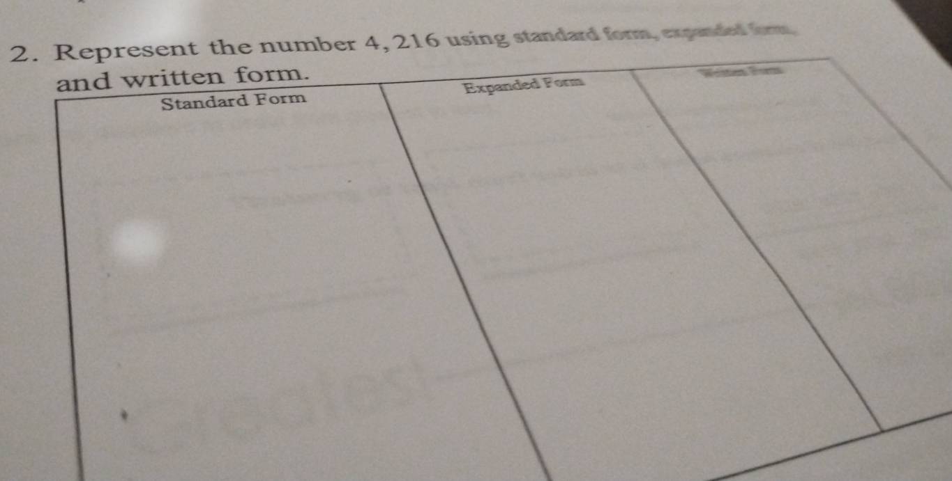 2, 216 using standard form, expanded frm.