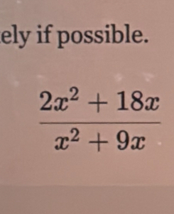 ely if possible.