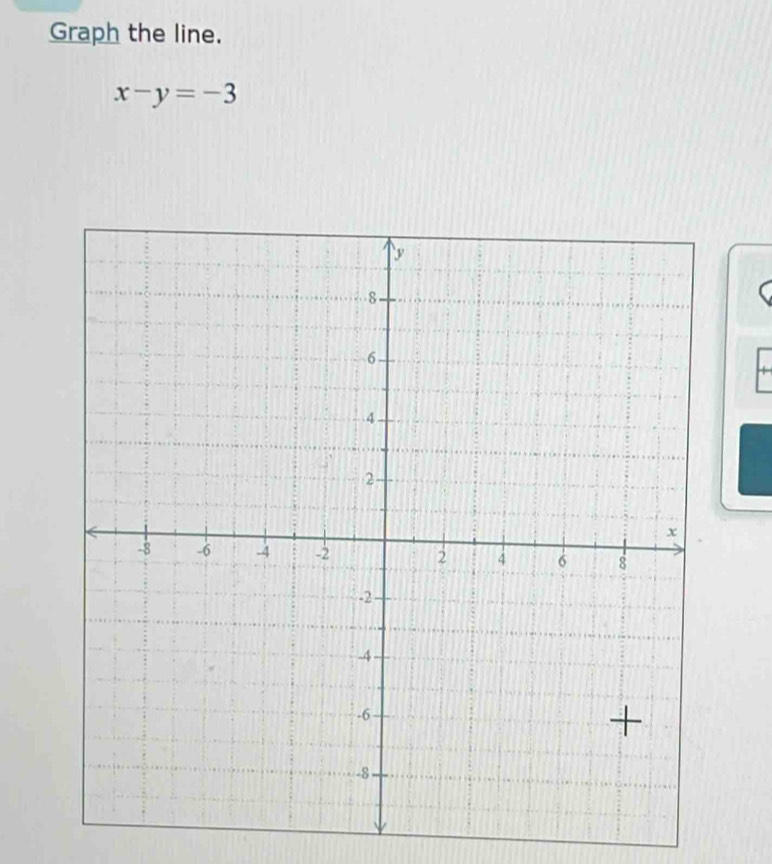 Graph the line.
x-y=-3