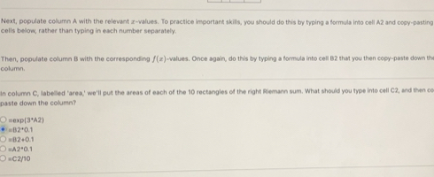 Solved: Next, populate column A with the relevant z-values. To practice ...