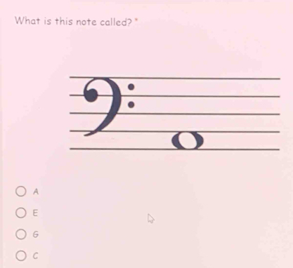 What is this note called?"
A
E
6
C