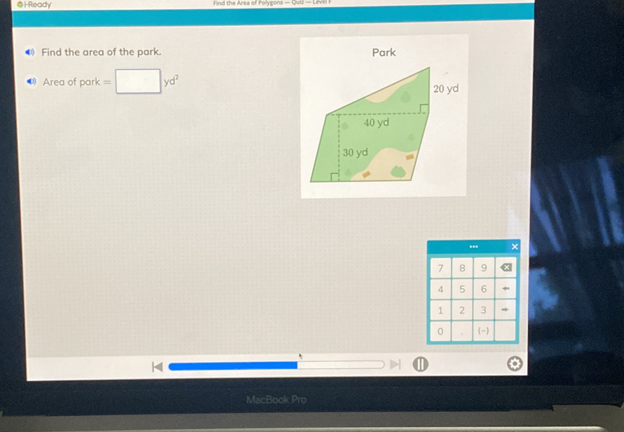 Solved: i-Ready Find the Area of Polygons — Quiz — Level I O Find the ...