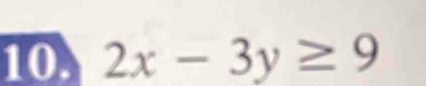 2x-3y≥ 9