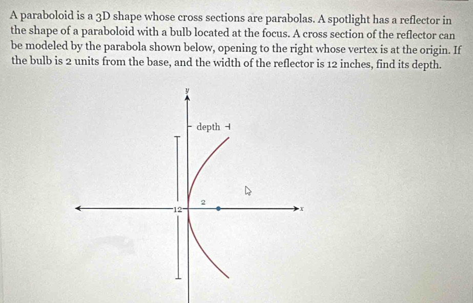 Solved: A paraboloid is a 3D shape whose cross sections are parabolas ...