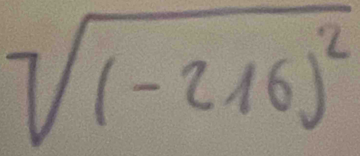 sqrt((-216)^2)