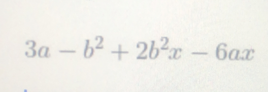 3a-b^2+2b^2x-6ax