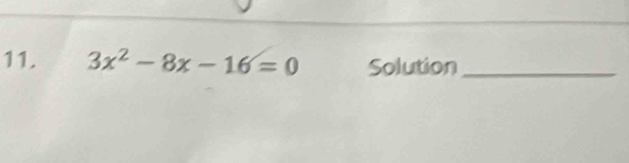 3x^2-8x-16=0 Solution_