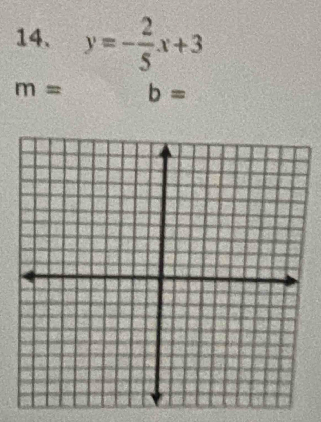 y=- 2/5 x+3
m=
b=