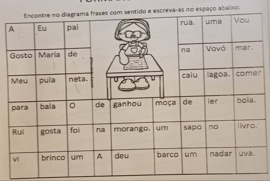 espaço abaixo: