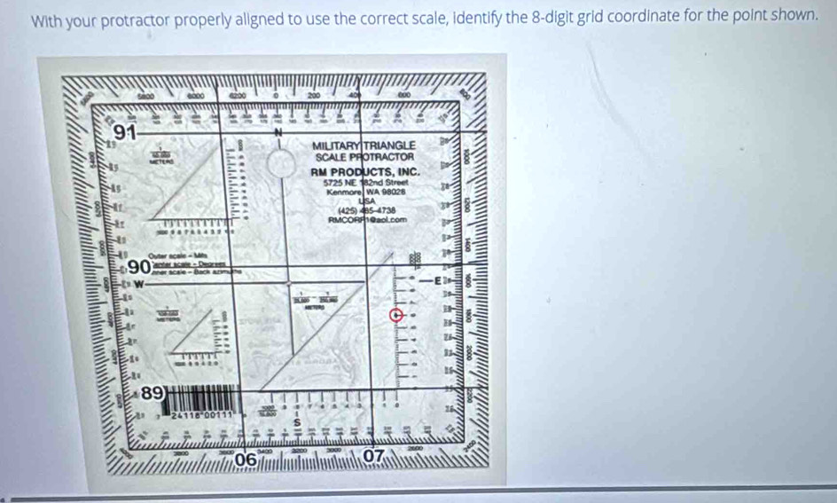 Solved: With your protractor properly aligned to use the correct scale ...