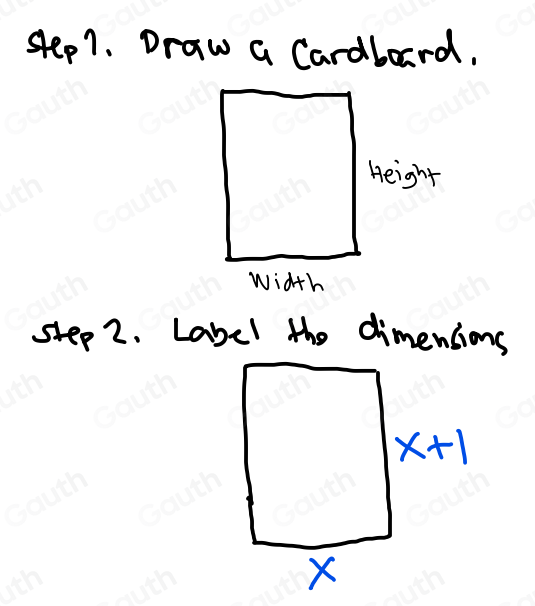 Solved: Draw and label the necessary dimensions for your cardboard ...