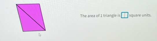 The area of 1 triangle is square units.