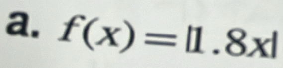 f(x)=|1.8x|