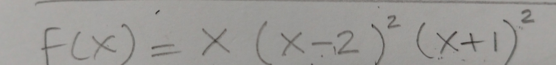 f(x)=x(x-2)^2(x+1)^2