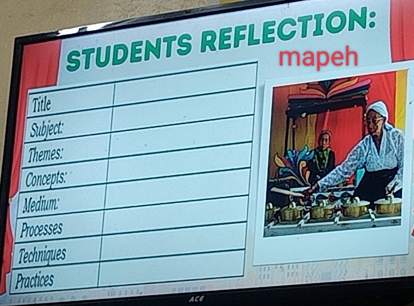 NTS REFLECTION: 
mapeh 
AC