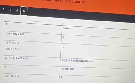 1 2 Quiz 2 - EDCB MA104.A
2 3 4 5