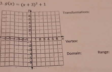 g(x)=(x+3)^2+1
formations: 
− 
tex: 
main: Range: