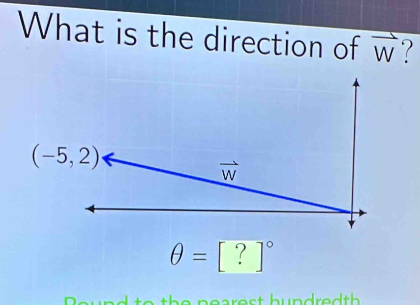 What is the direction of overline W
θ =[?]^circ 