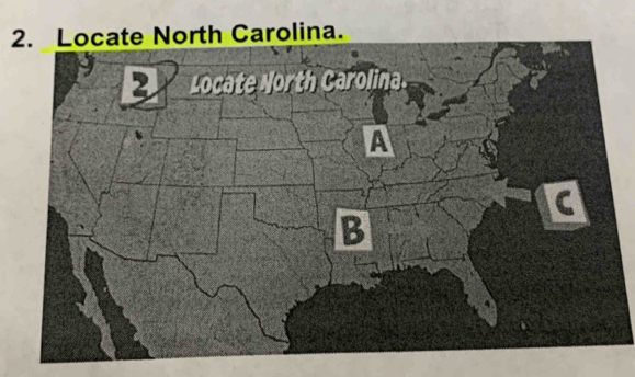 Locate North Carolina.