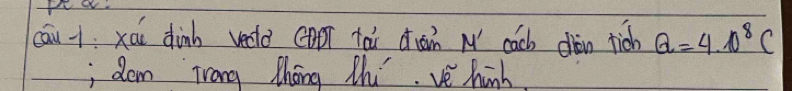 cāu +: xái dinb vedd (apí tài duin N cach dàn tich Q=4.0^8C
, dem Trang Zhng thi. vehinh.