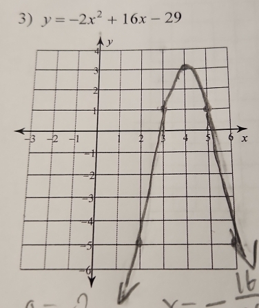 y=-2x^2+16x-29
x