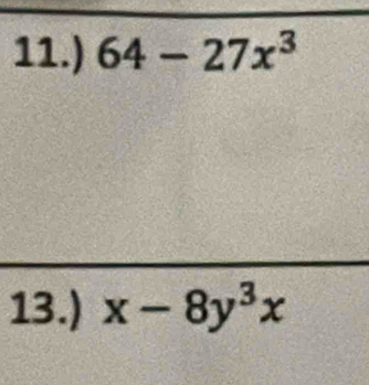 13.) x-8y^3x