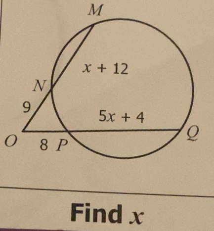 Find x