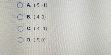 A. (-5,-1)
B. (-4,0)
C. (-4,-1)
D. (-5,0)