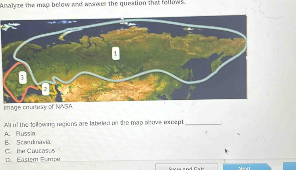 Solved: Analyze the map below and answer the question that follows. 1 3 ...