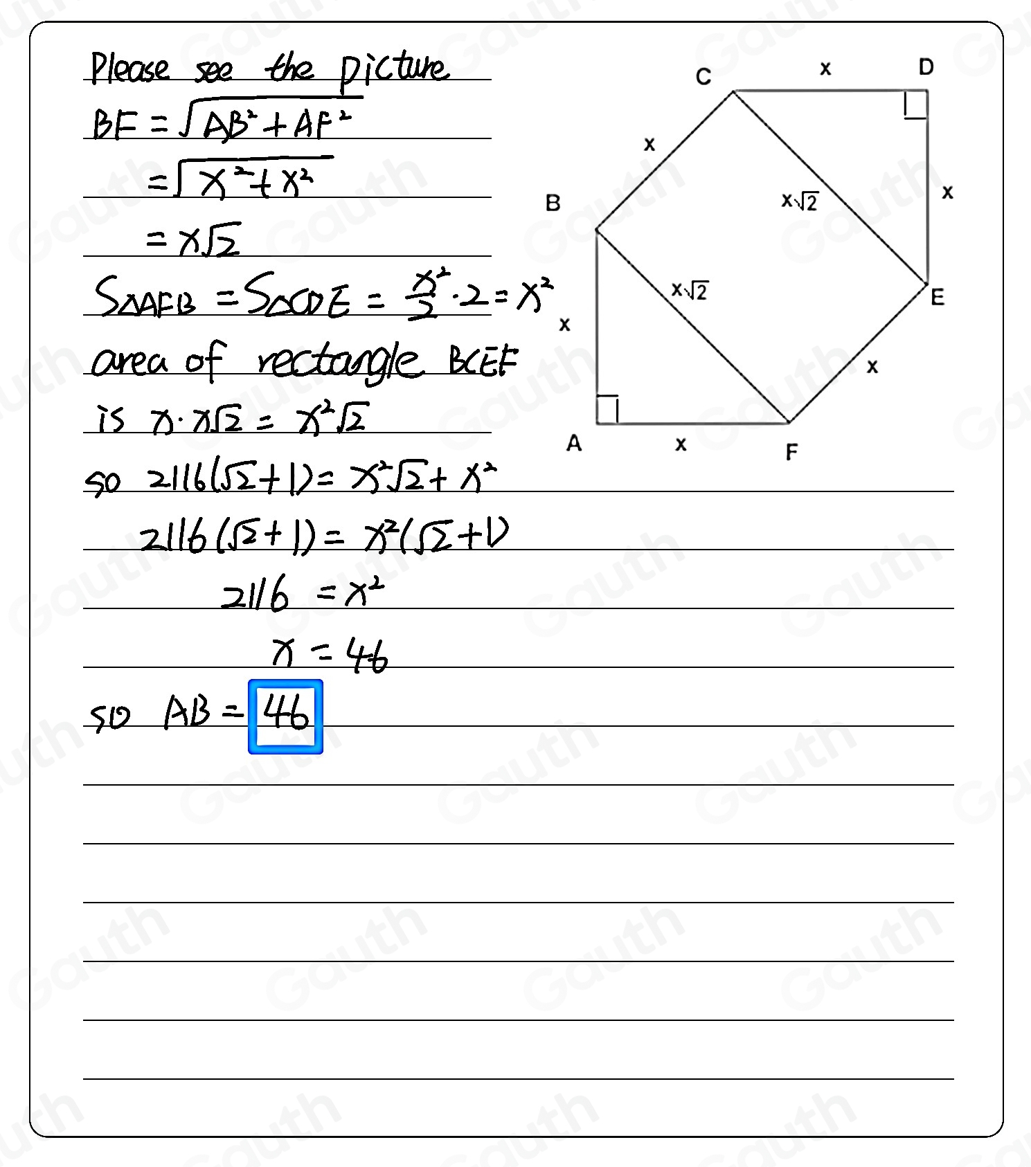 Solved: In convex hexagon ABCDEF, all six sides are congruent, ∠ A and ...