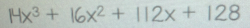 14x³ + 16x² + 112x + 128