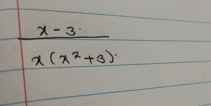  (x-3)/x(x^2+3) 