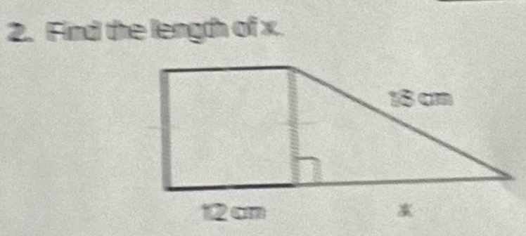 Find the length of x.