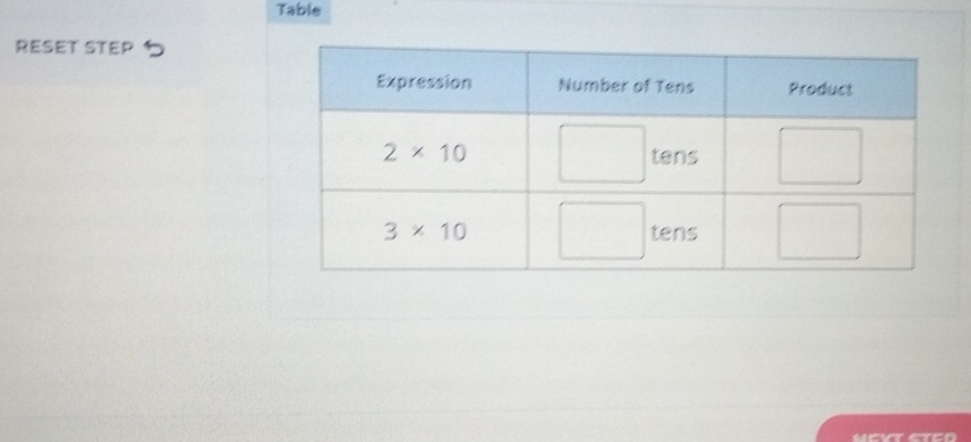 Table
RESET STEP
MCYT CTCD