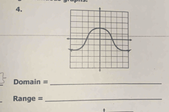 Domain =_ 
Range =_