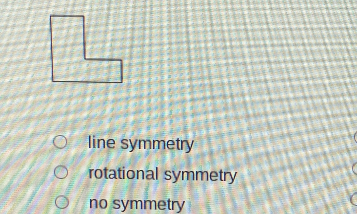 line symmetry
rotational symmetry
no symmetry