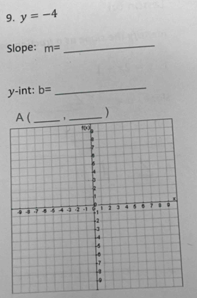 y=-4
Slope: m=
_
y-int: b=
_
)