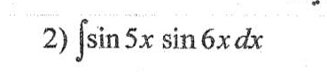 ∈t sin 5xsin 6xdx