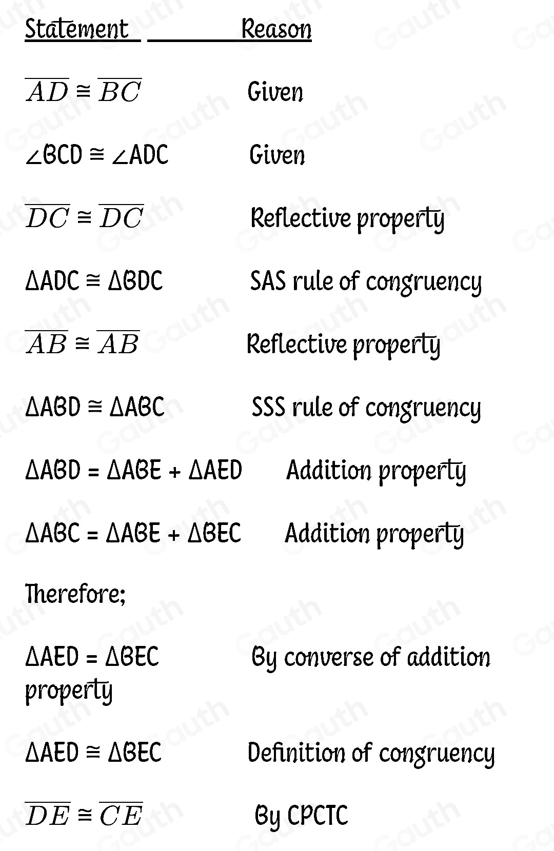Solved: Try It Given: overline AD≌ overline BC and ∠ BCD≌ ∠ ADC Prove ...