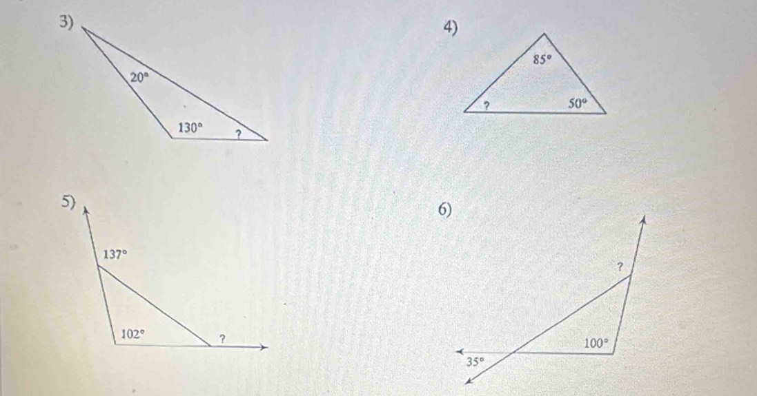 137°
？
102° ?
100°
35°