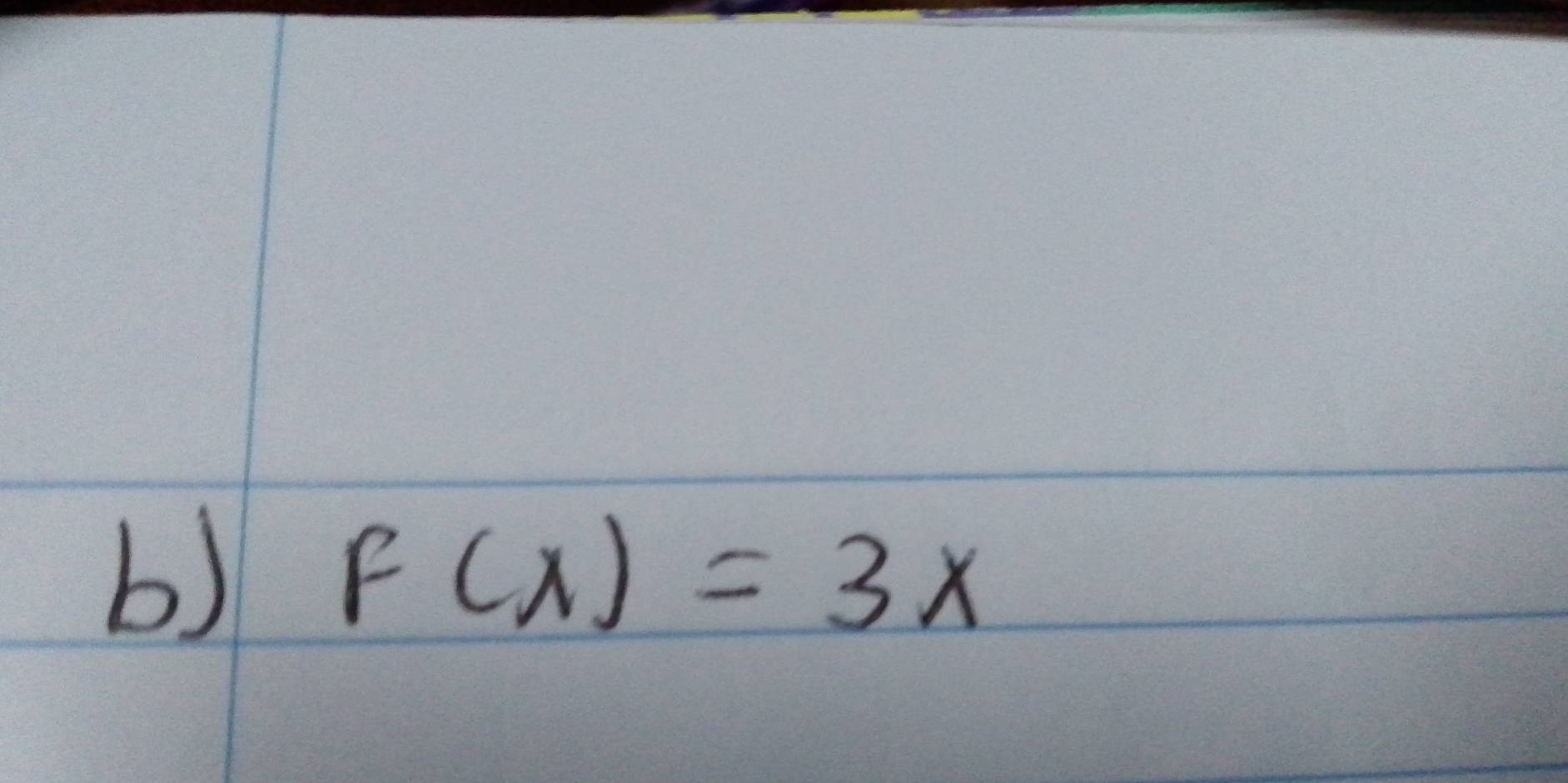 F(x)=3x