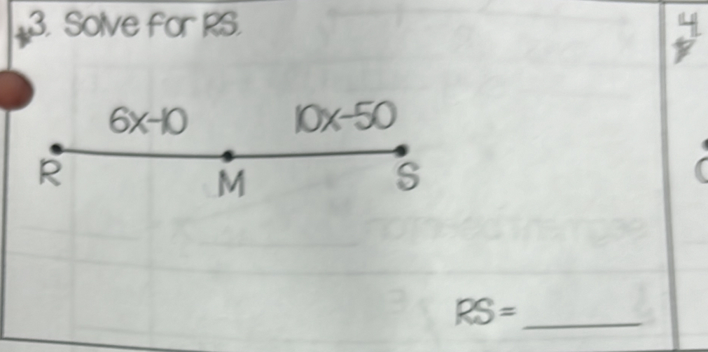 Solve for RS.
d d
_ RS=