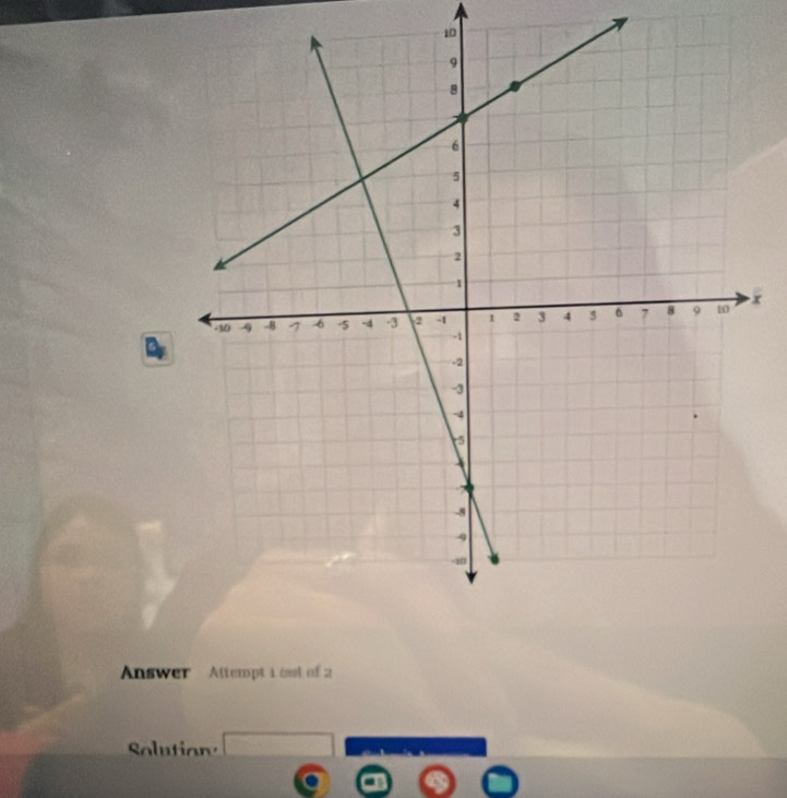 10
x
Answer Attempt 1 out of 2 
Solutian