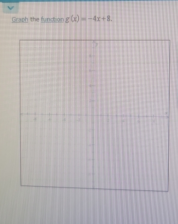 Graph the function g(x)=-4x+8.