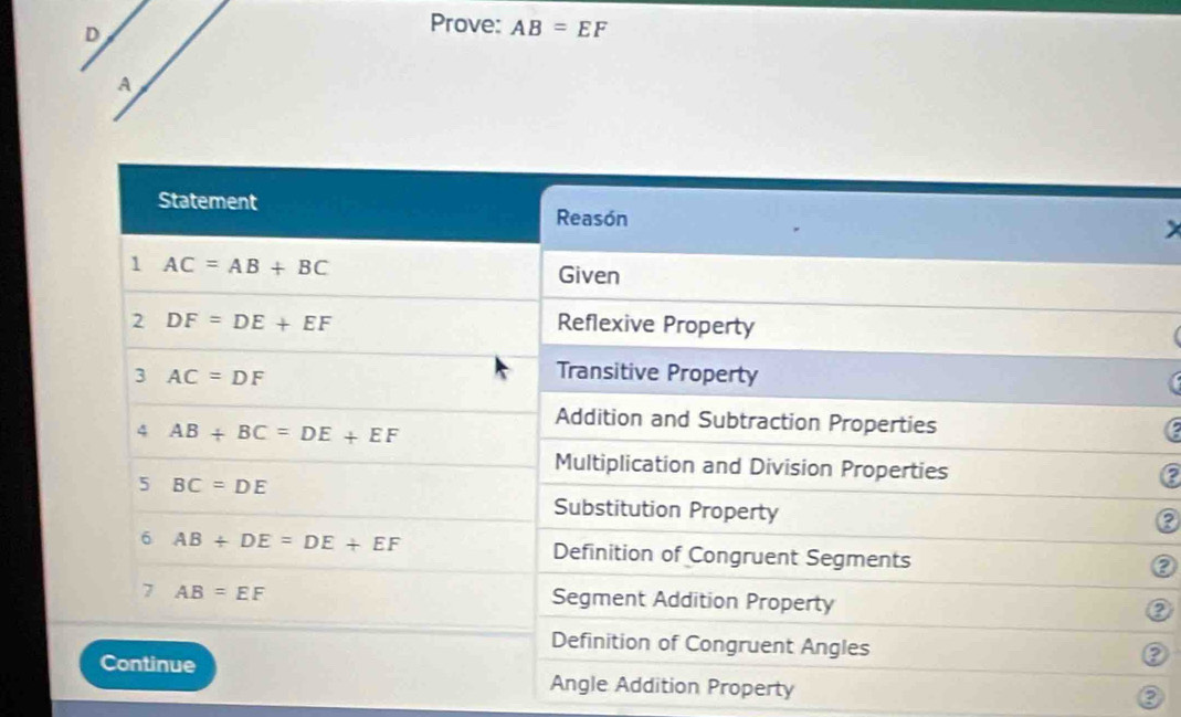 Prove: AB=EF
A
  
2
②
n Property