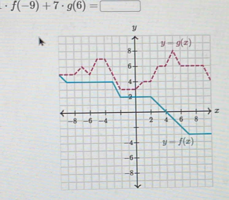 f(-9)+7· g(6)=□