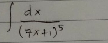 ∈t frac dx(7x+1)^5